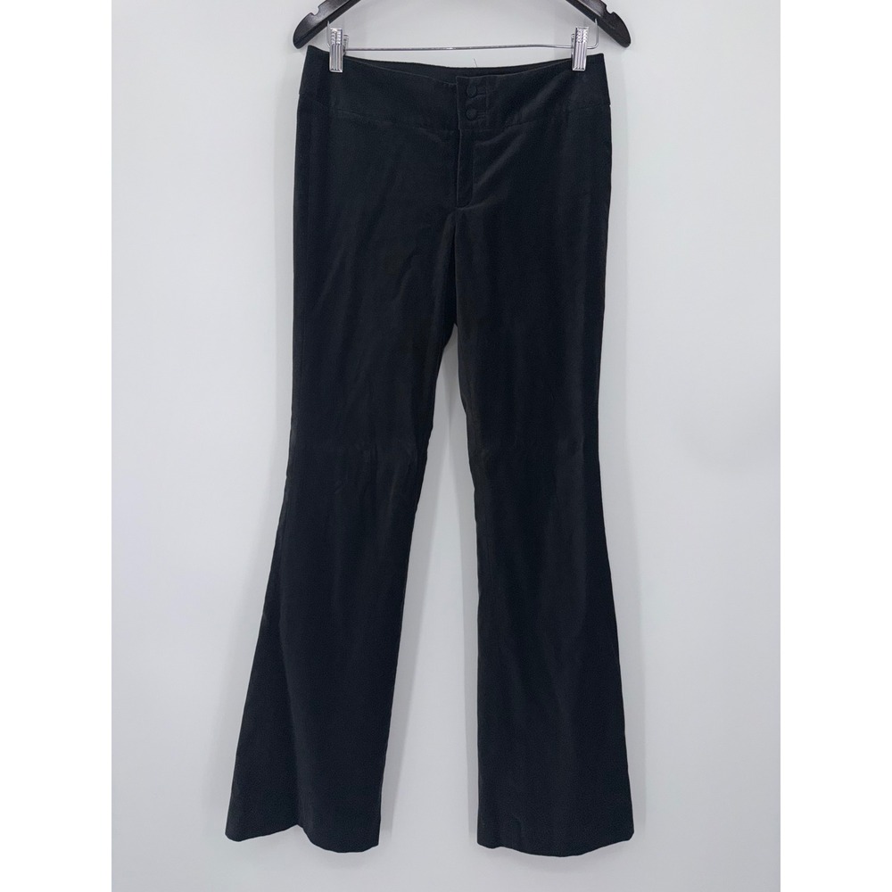Banana Republic Martin Fit Black Cotton Velvet Bootcut Trousers Pants 4 598435